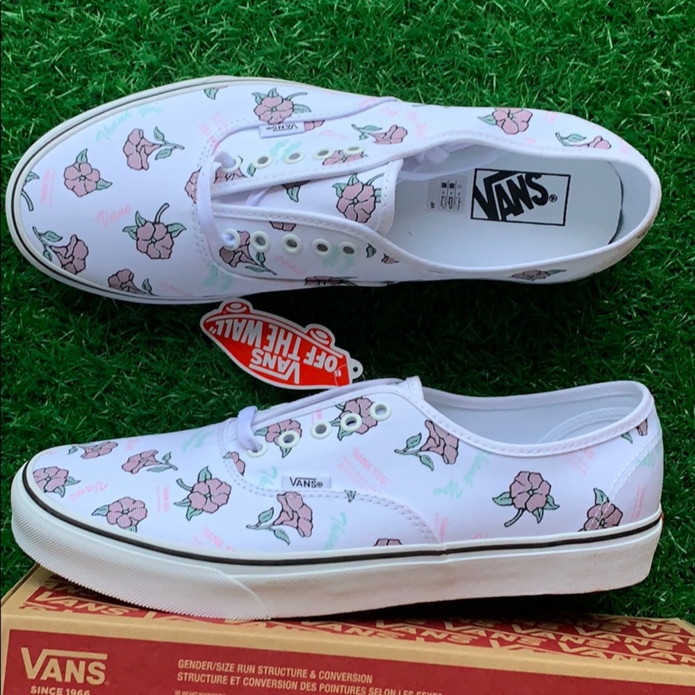 VANS AUTHENTIC THANK YOU FLORAL TRUE WHITE men’s - Picture 13 of 16